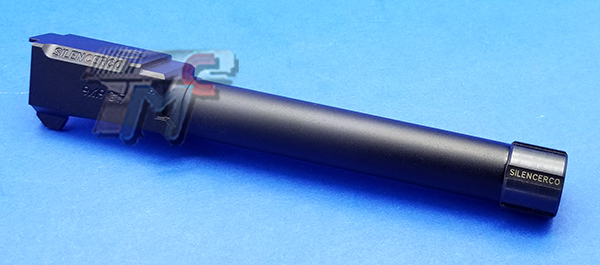 Detonator Aluminum SileconCo Outer Barrel for Marui Glock 17 Gen.4 (Black)(14mm-) - Click Image to Close